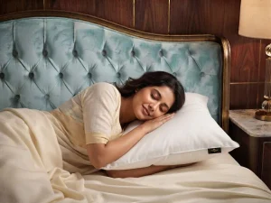 Natural Duck Feather Sleeping Pillow with Pure Cotton Down Proof Shell (18x26)