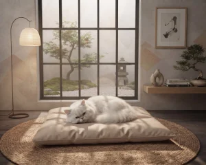 Luxury Pet Cat BedGolden Sand Luxury Pet Cat Bed Filled with Natural Down Alternative by Golden Feather